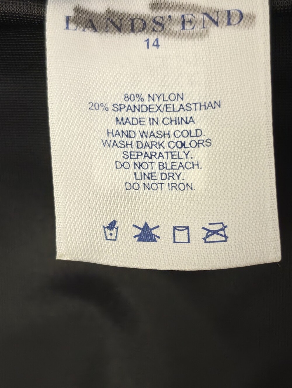 Land's End Women's Navy Swim Skirt Sz 14 - Picture 6 of 6